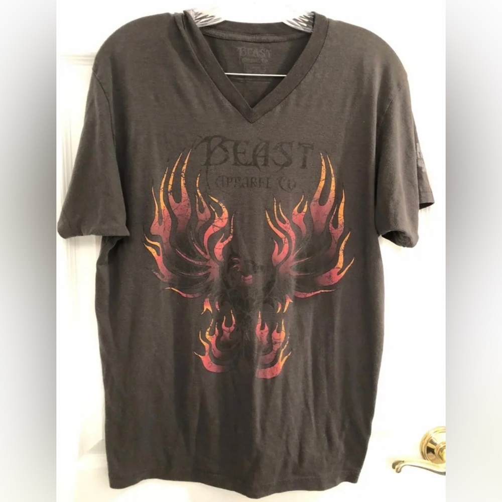 Beast Apparel Co Flaming Dragon tee Size L